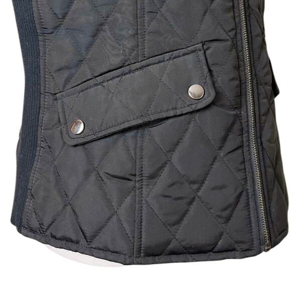 Westport Black Quilted Vest Zip Front Snap Pockets Padded Women's Size Large - Picture 9 of 12